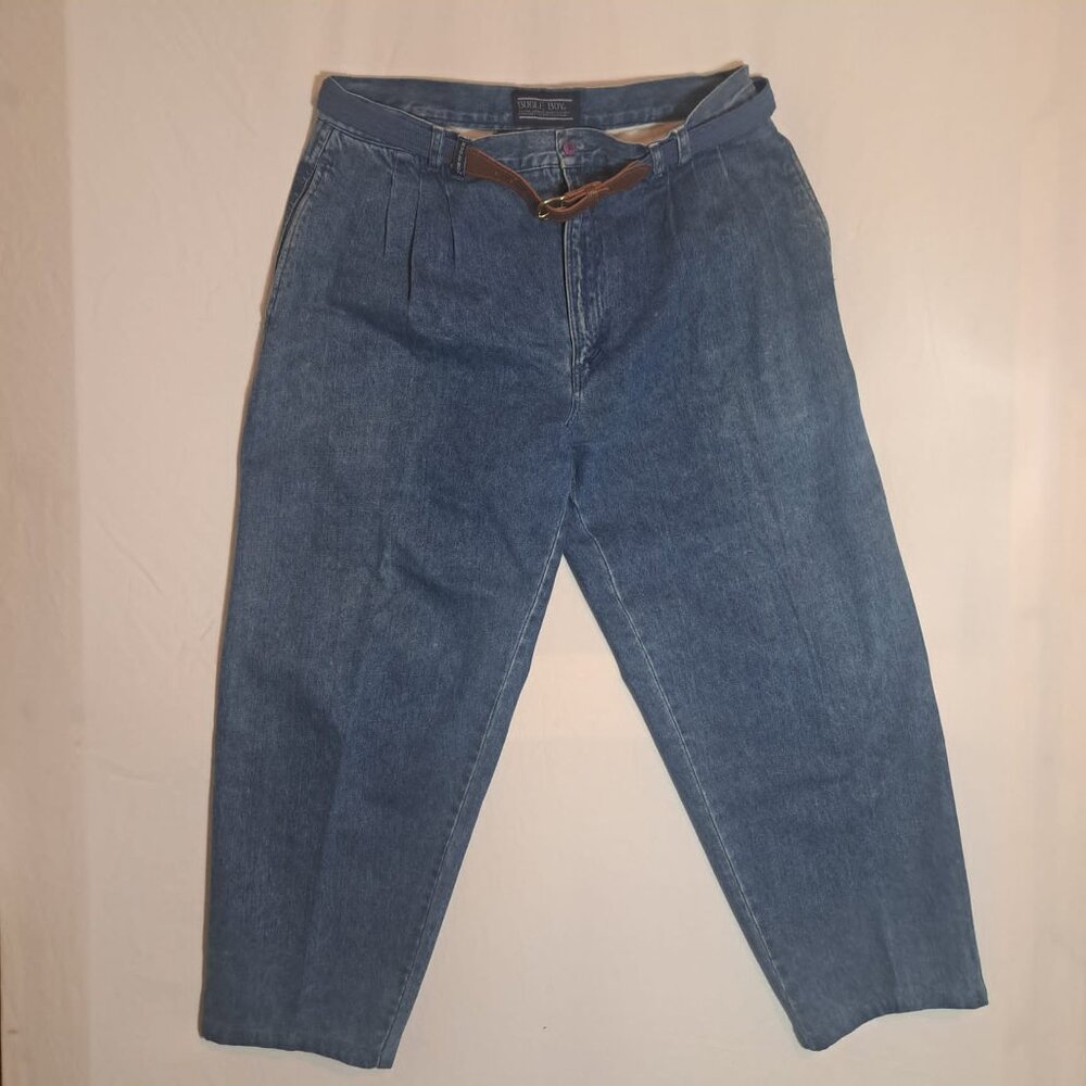 Vintage Bugle Boy‎ Men's Size 36x30 Loose Fit Blue Denim Jeans